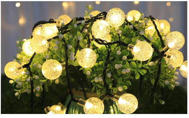 Solární LED girlanda 40 led 785cm kulatá