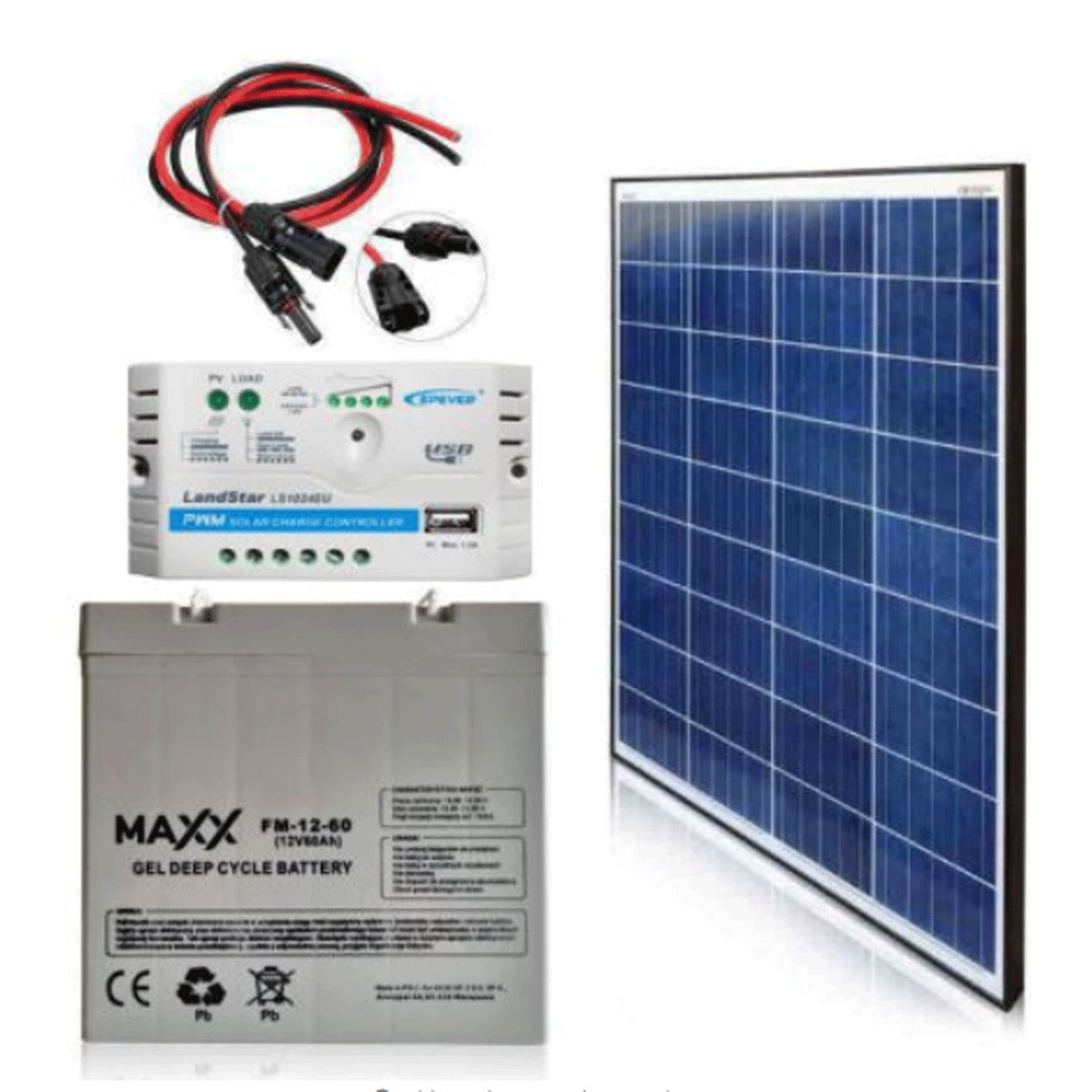 Solární sada 100W 12V / 60Ah