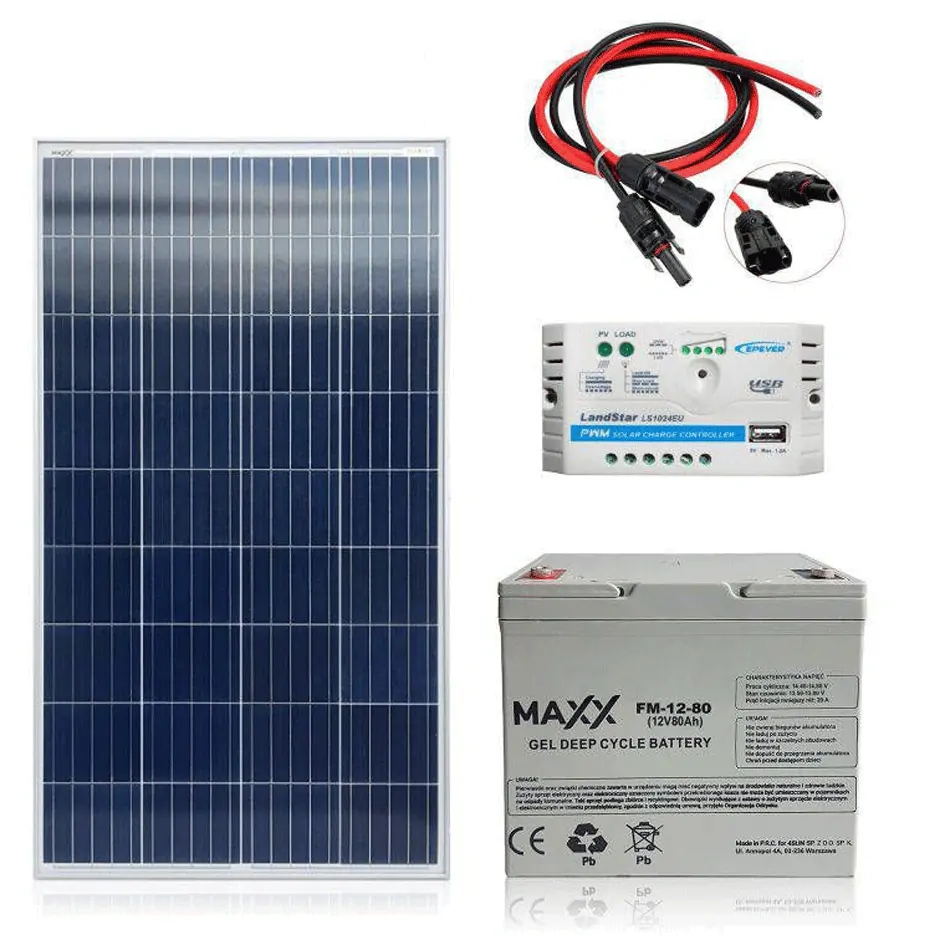 Solární sada 140W-P Maxx 12V / 80Ah na přívěs