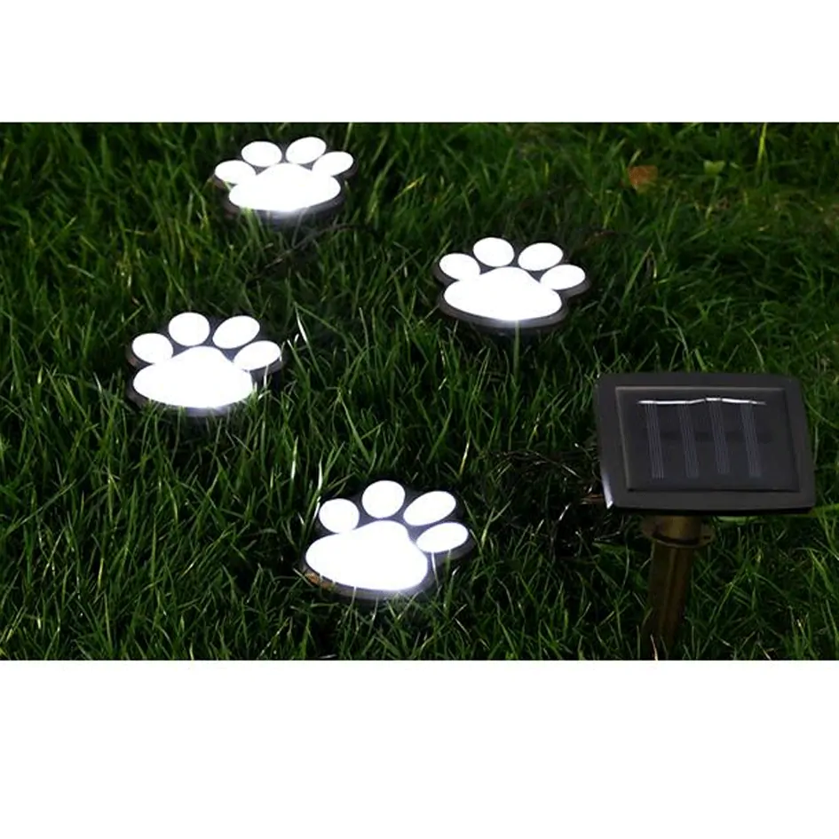 LED solární lampa 4xSMD, psí tlapky, 470 cm