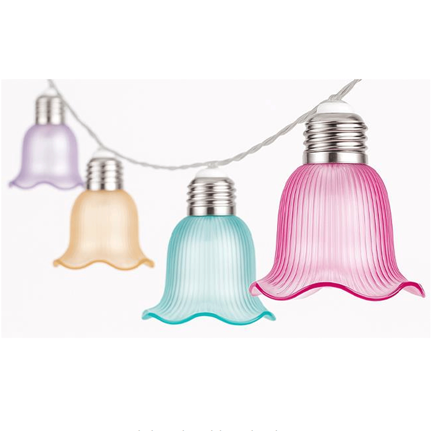 Solární LED girlanda 10 LED zvonek 380 cm
