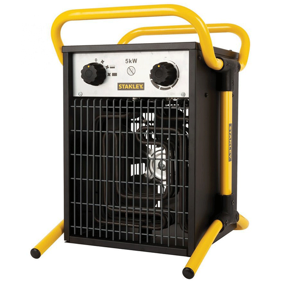 Teplovzdušný průmyslový ventilátor 2500W/5000W, krytí IPX4