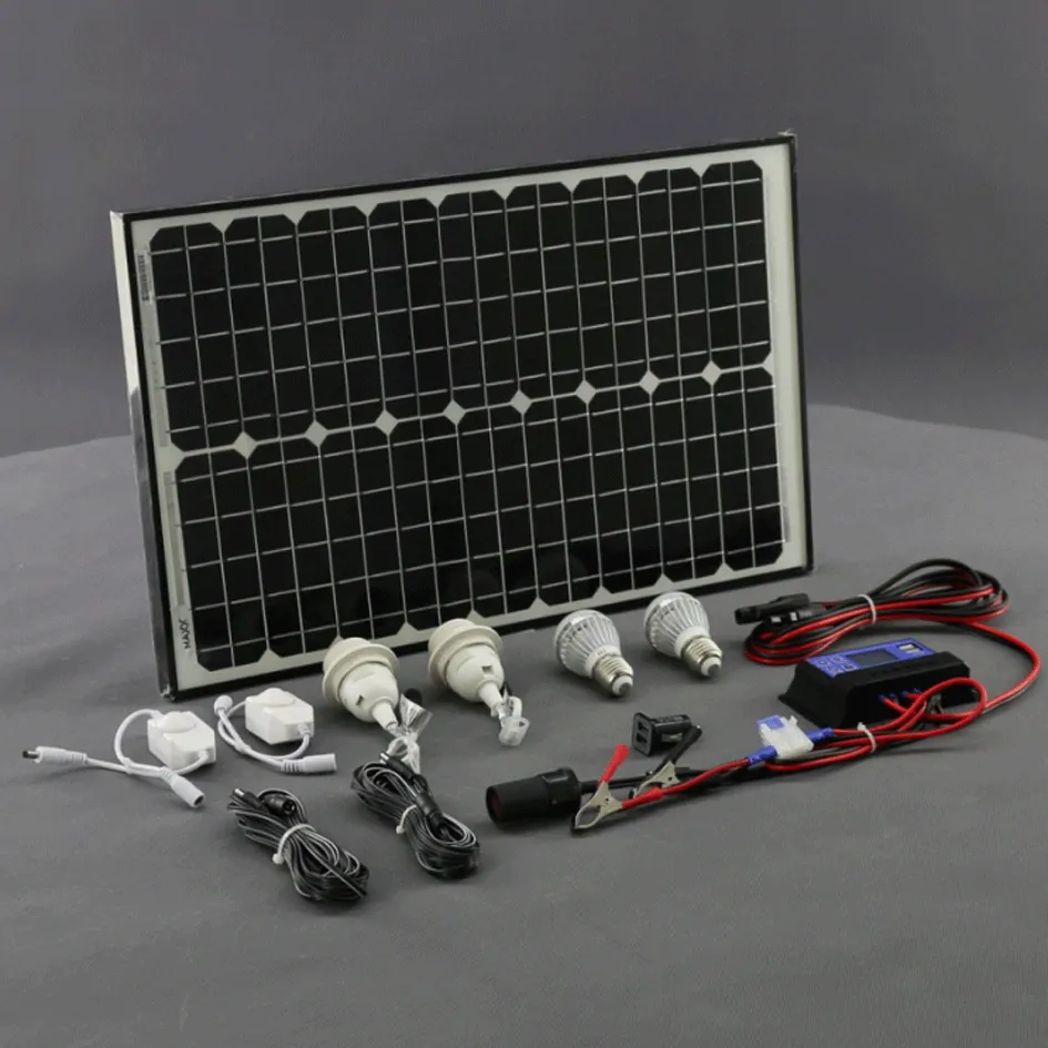 30W solární systém , 12V + 5V USB + LED osvětlení SO136