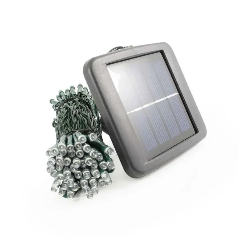 Solární LED řetě 200 LED / 20m teplá bílá