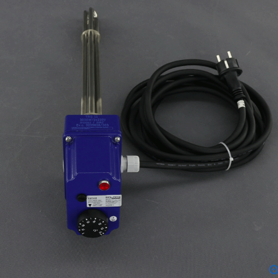 TF202 230V/3000W topná patrona s termostatem G6/4 palce studený konec délka 375 mm