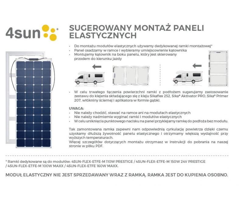Solární napájecí sada pro karavan - FLEX 100W MAXX / MPPT10A