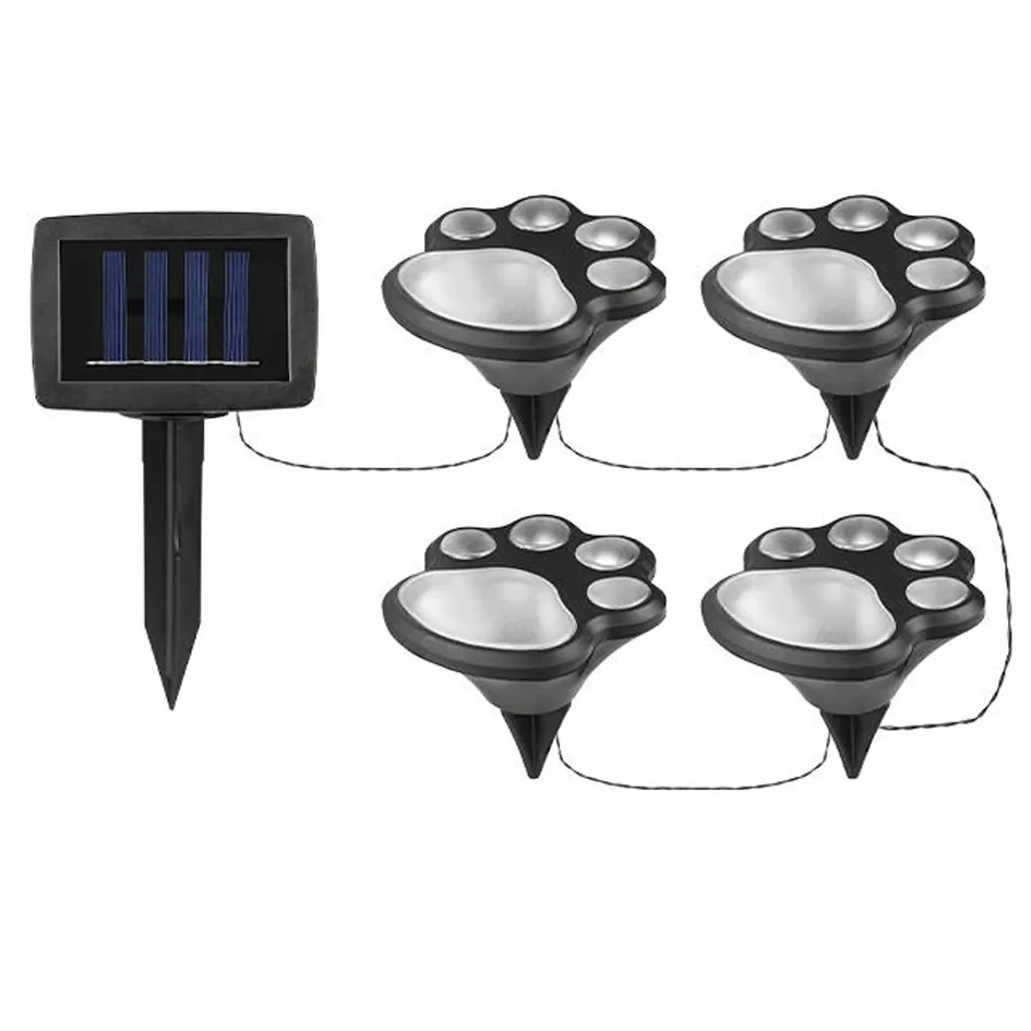 LED solární lampa 4xSMD, psí tlapky, 470 cm