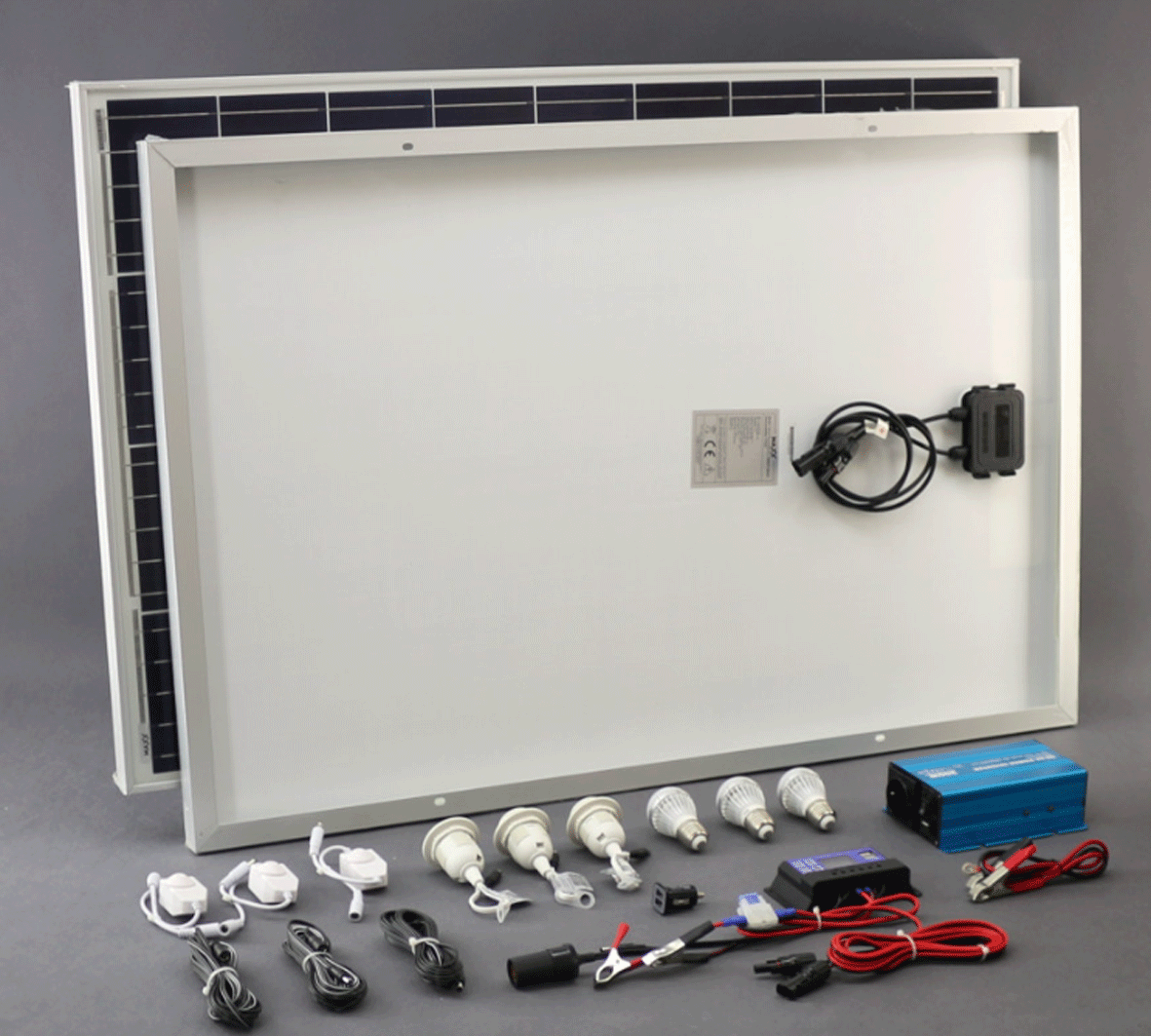 SO124 - 200W solární systém 230V + 12V + 5V USB + LED osvětlení