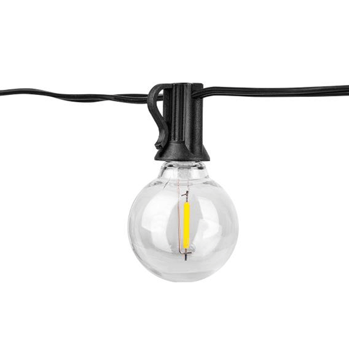 Solární LED girlanda 20m 20x E12 2700K pilot