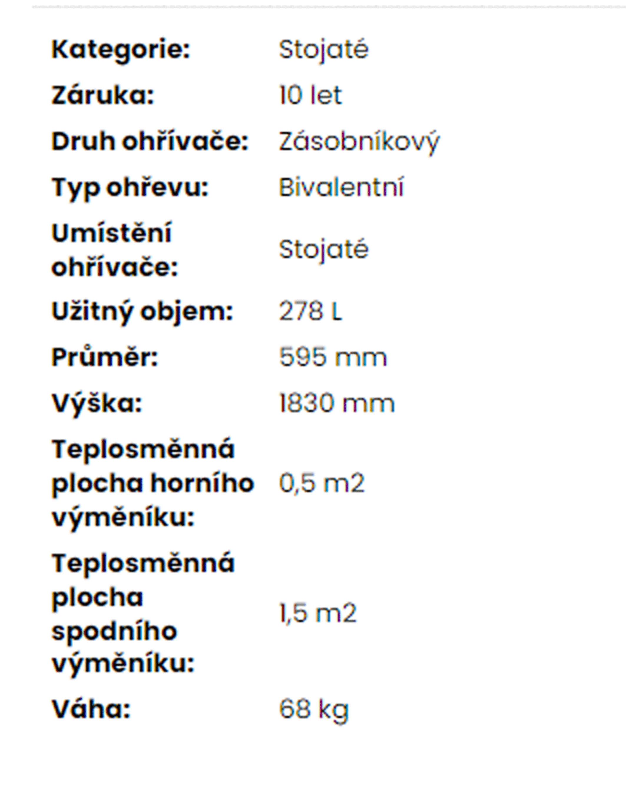 TVS 300 S - nerezový ohřívač vody bivalentní stojatý svislý