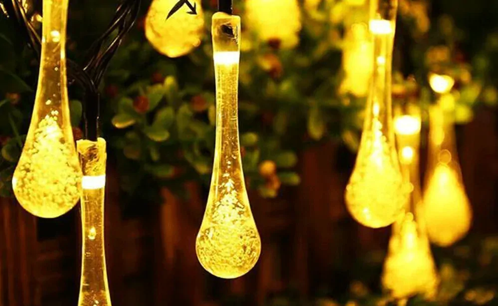 Solární LED girlanda, 20 LED, 485 cm, slza