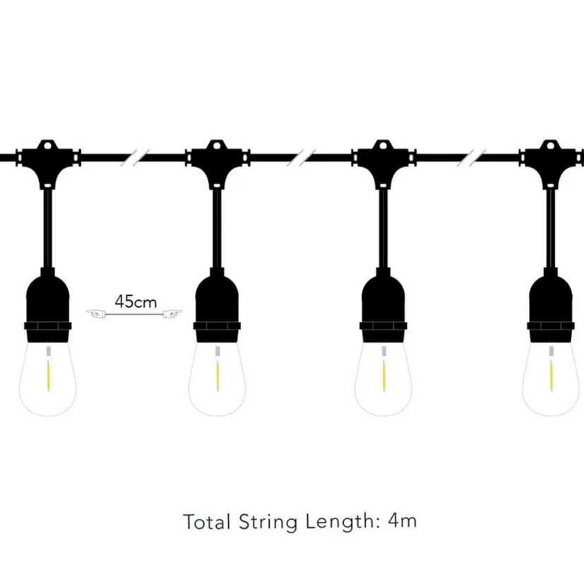 Solární LED řetěz SolarCentre Madison Drop Bulb - 10 světel