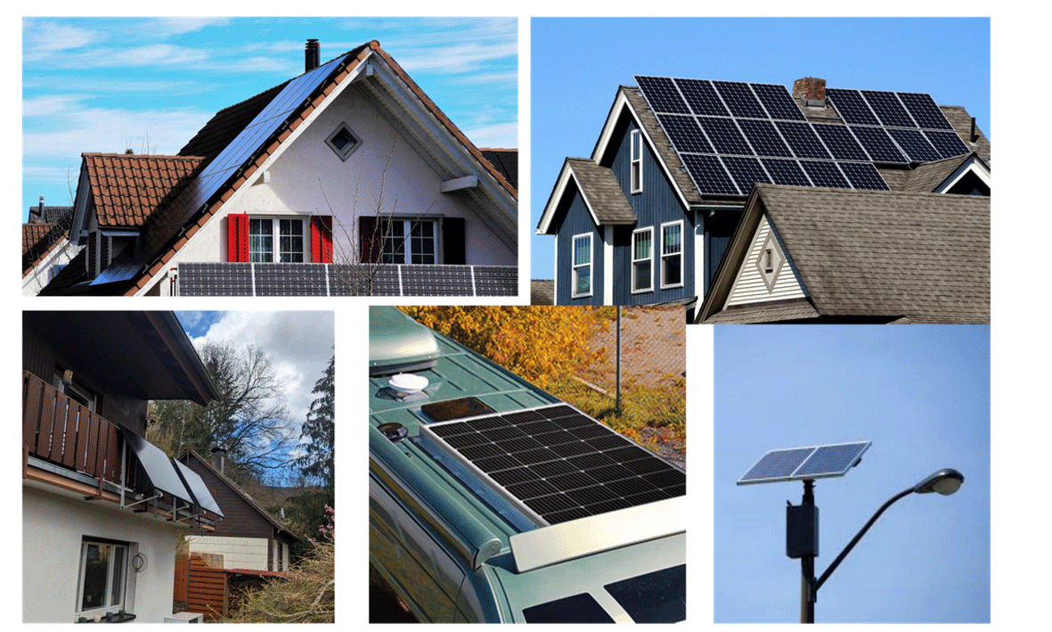 170W (1230*670*30mm, černý) Rám Solární panel SOLARFAM 