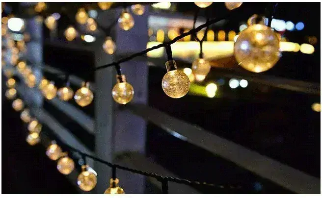 Solární LED girlanda 40 led 785cm kulatá