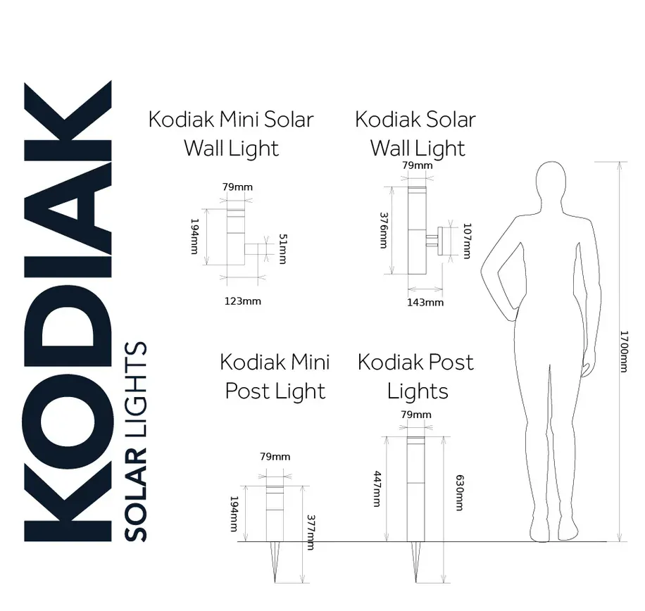 Solární senzorové osvětlení SolarCentre Kodiak sada 2 kusy