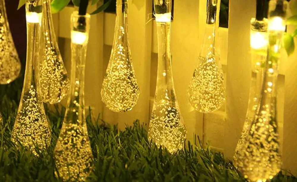 Solární LED girlanda, 20 LED, 485 cm, slza