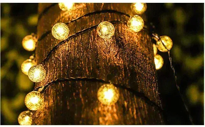 Solární LED girlanda 40 led 785cm kulatá