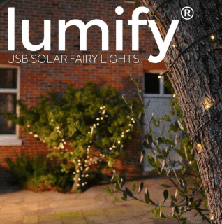 Solární LED řetěz s USB  Lumify LW300 - 300 LED / 30m teplá bílá