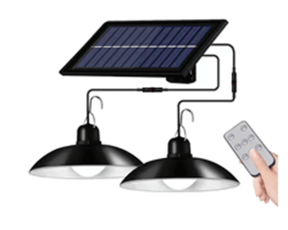 Solární lampa x2 s dálkovým ovládáním