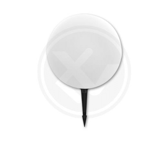 LED zahradní lampa RGB koule 30cm bílá solární