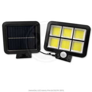 Solární LED světlomet IP44 6xCOB PIR