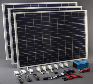 SO126 - 300W solární systém 230V + 12V + 5V USB + LED osvětlení