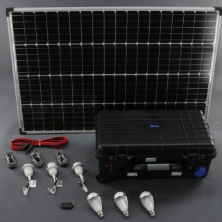 100W solární systém s akumulátorem